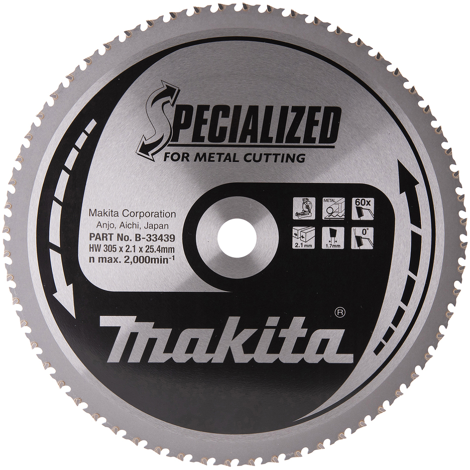 Makita B-33439 305x25.4mm  60T Circular Saw Blade (Replaces B09765)
