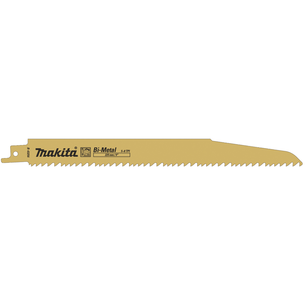 Makita B-43256 Reciprocating Saw Blabe 225x1.6mm Bi-Metal 5-8TPI, PK5