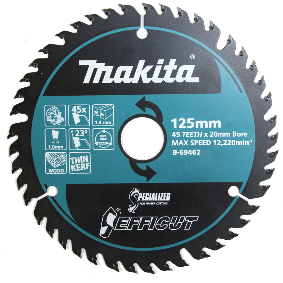 Makita B-69462 125mm x 20mm 45T TCT Efficut Circular Saw Blade