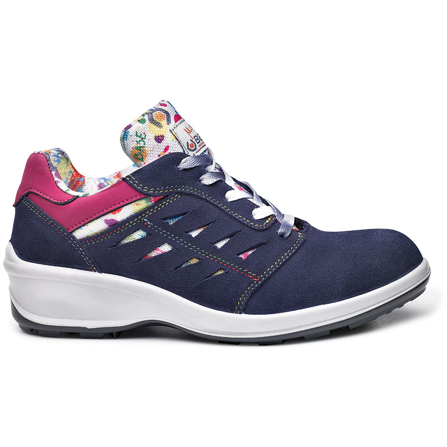 Portwest B0323 Ladies Miss Base Kate Safety Shoe - Steel Toecap - Blue/Pink - UK2