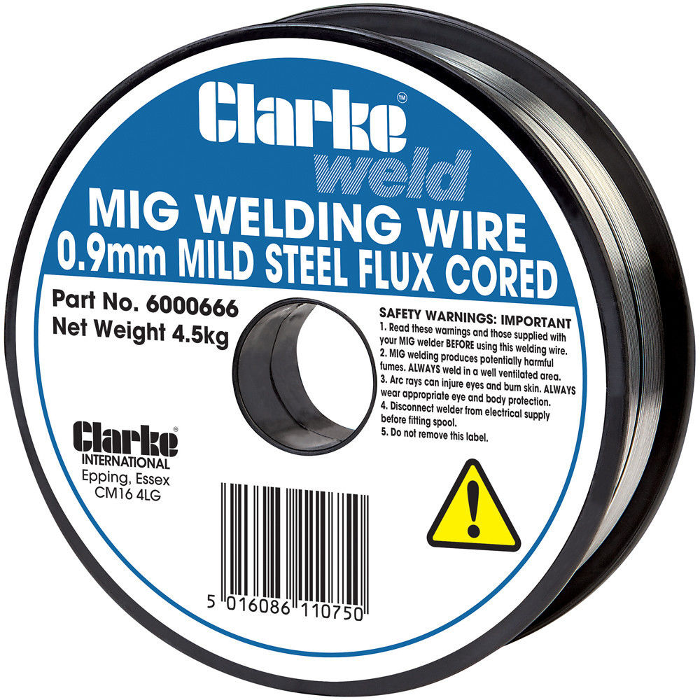 Clarke 6000667 Flux Cored Welding Wire 0.9mm 4.5kg