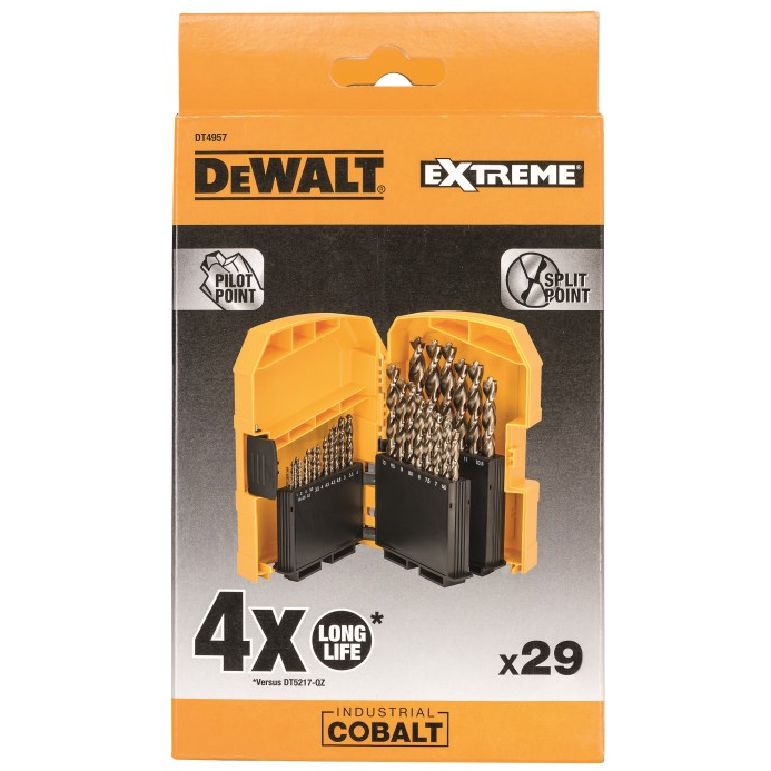 DeWalt DT4957-QZ 29pc HSS E Cobalt Set Plastic Cassette