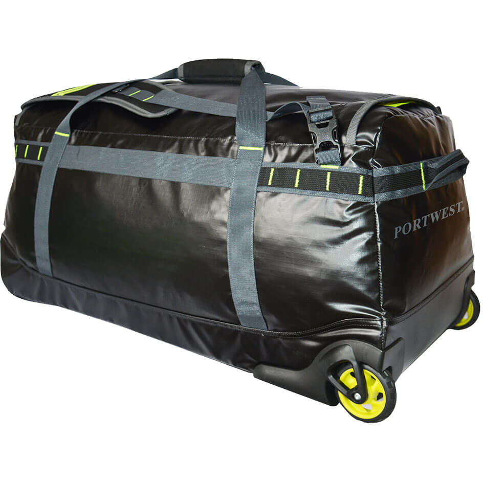 Portwest B951 - PW3 100L Water-resistant Duffle Trolley Bag - Black