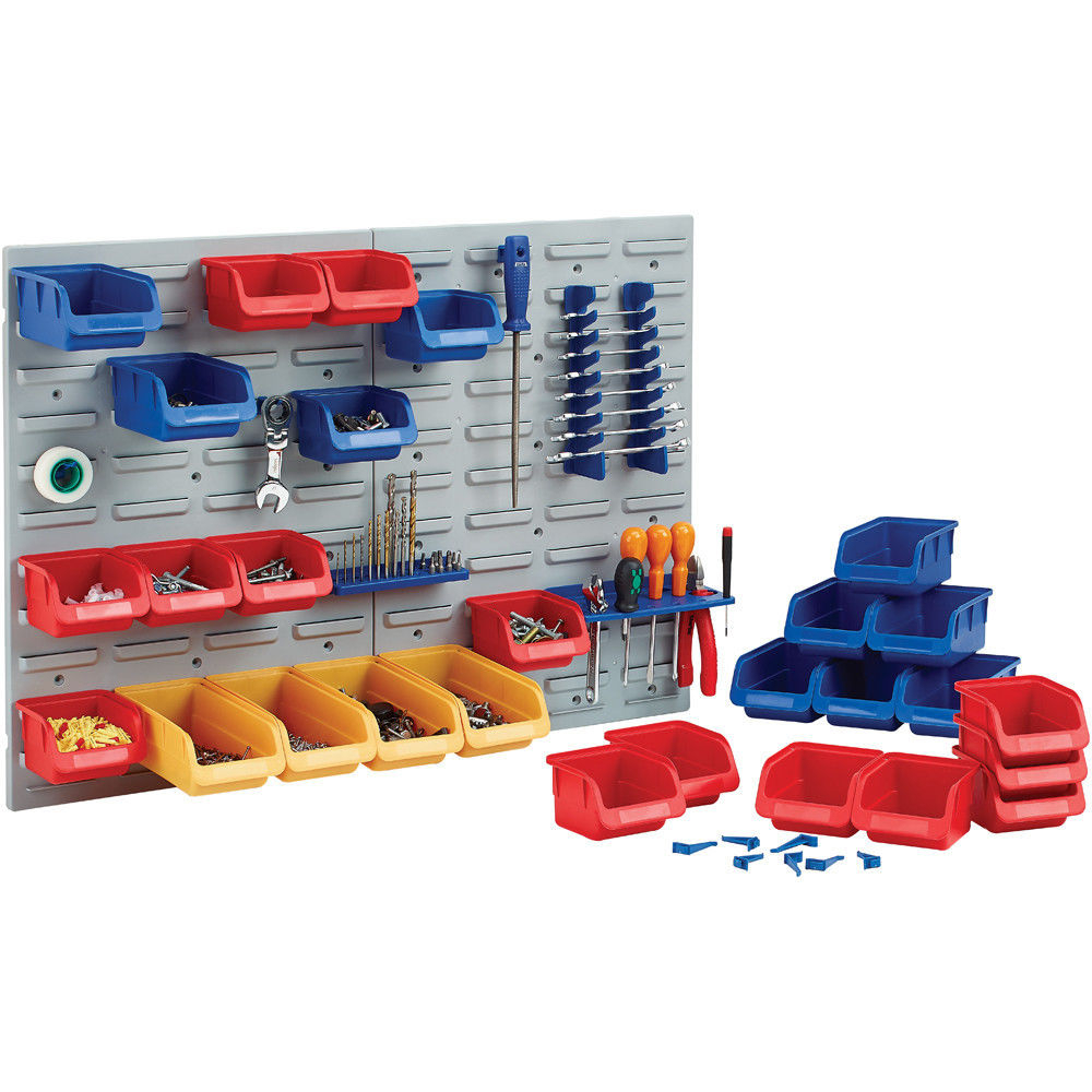 Clarke 7640006 CWR28B Wall Mounted Storage Bin Rack