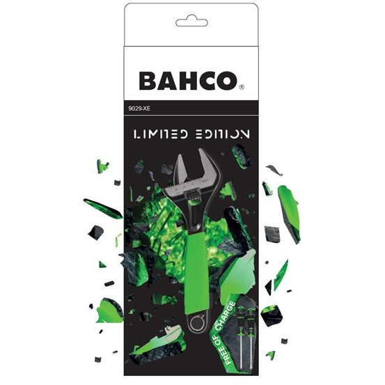 Bahco BAH9029GTP 9029 Phosphate Green ERGO™ Adjustable Wrench 170mm + 2 Free Screwdrivers