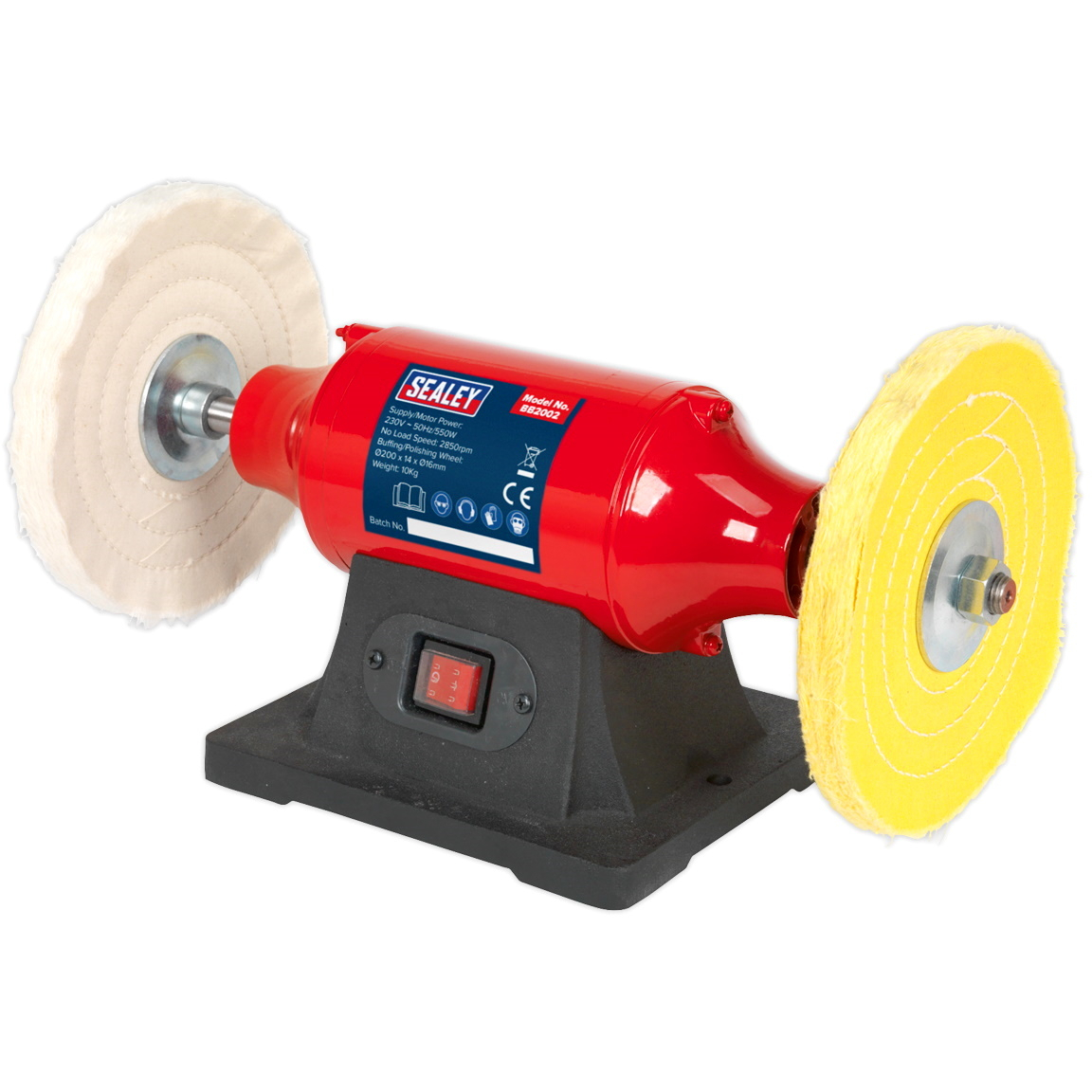 Sealey BB2002 Bench Mounting Buffer/Polisher 200mm 550W/230V