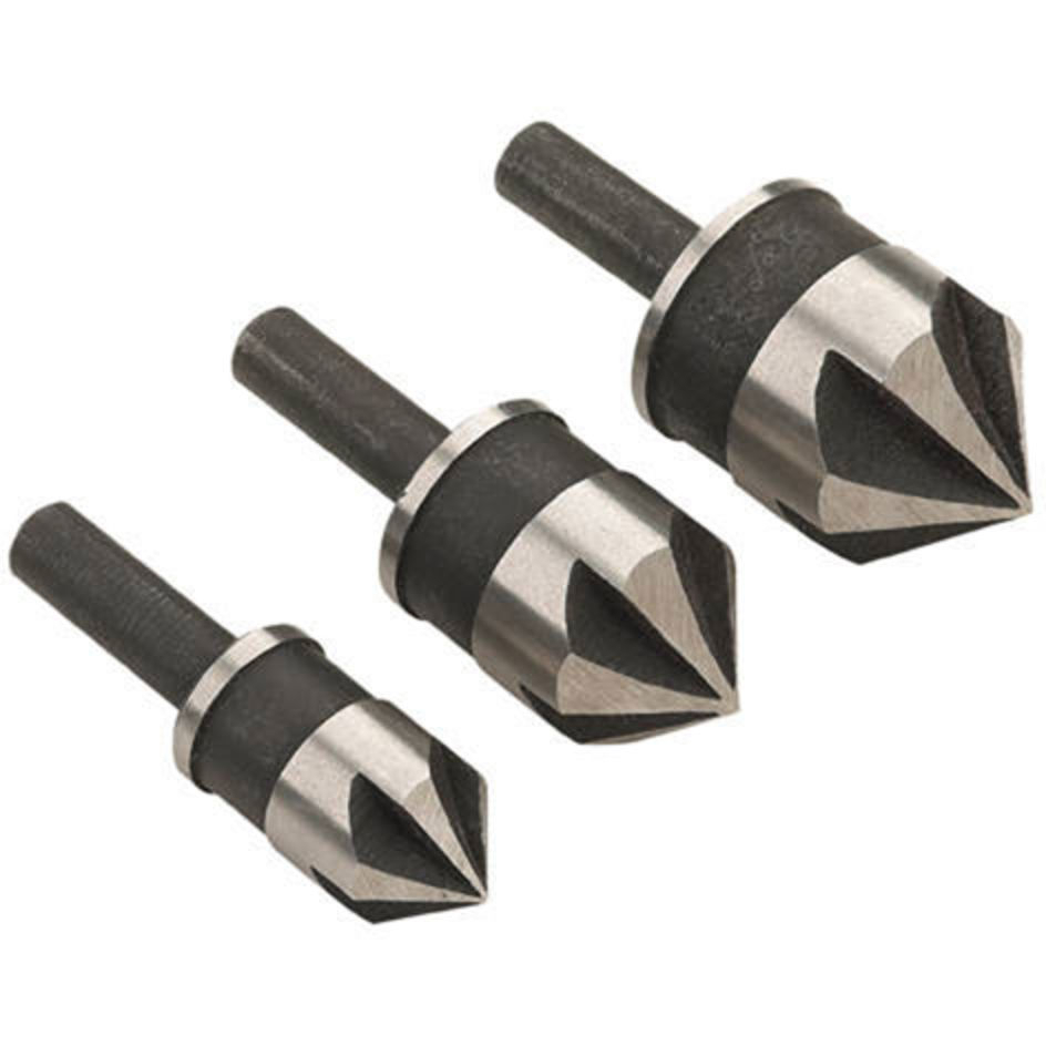 Clarke 1801531 CHT531 - 3 piece Countersink Flute Set