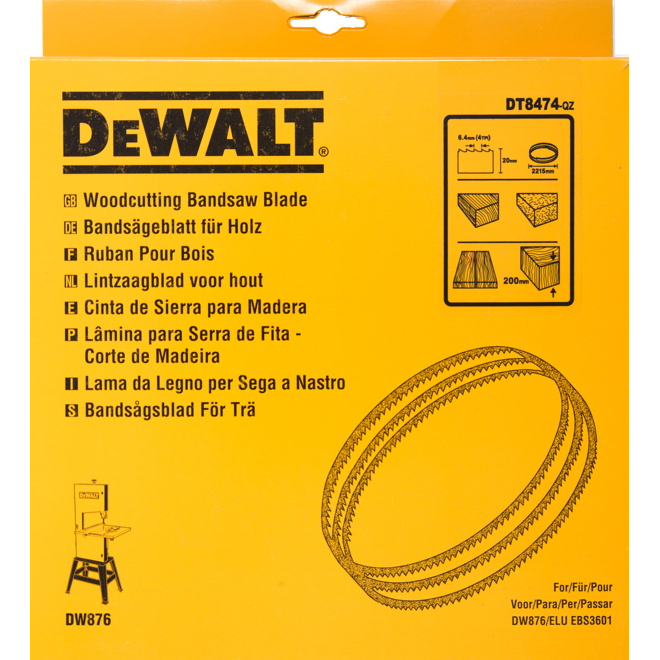 DeWalt DT8474-QZ Wood - Fast Rip Cut, Thick Wood to Fit DeWalt DW876 Bandsaw