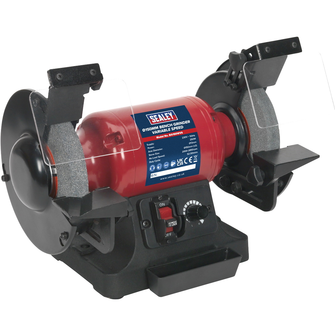 Sealey BG150WVS Bench Grinder &oslash;150mm Variable Speed