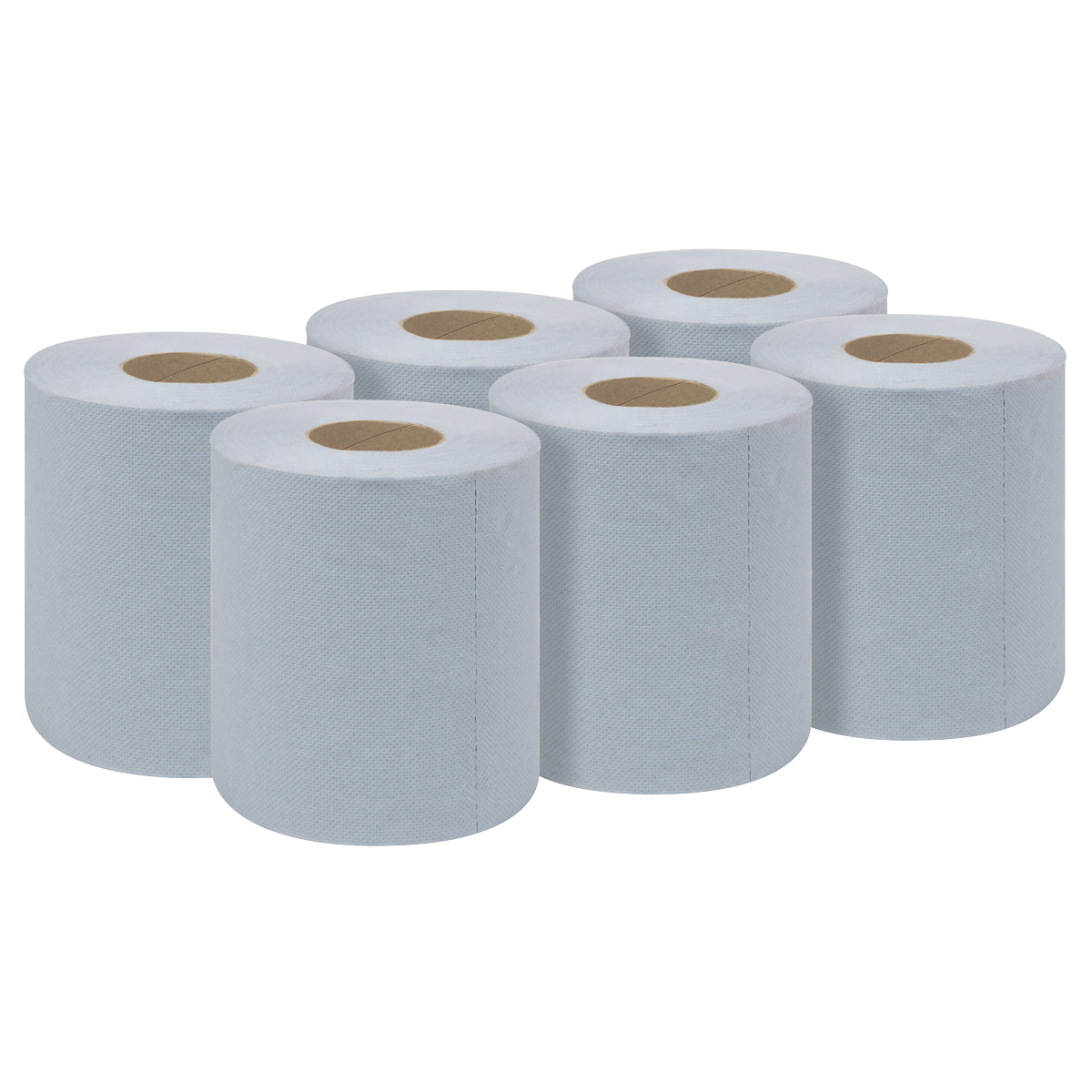 Sealey BLU60 Blue Embossed 2-Ply Paper Roll 60m - Pack of 6