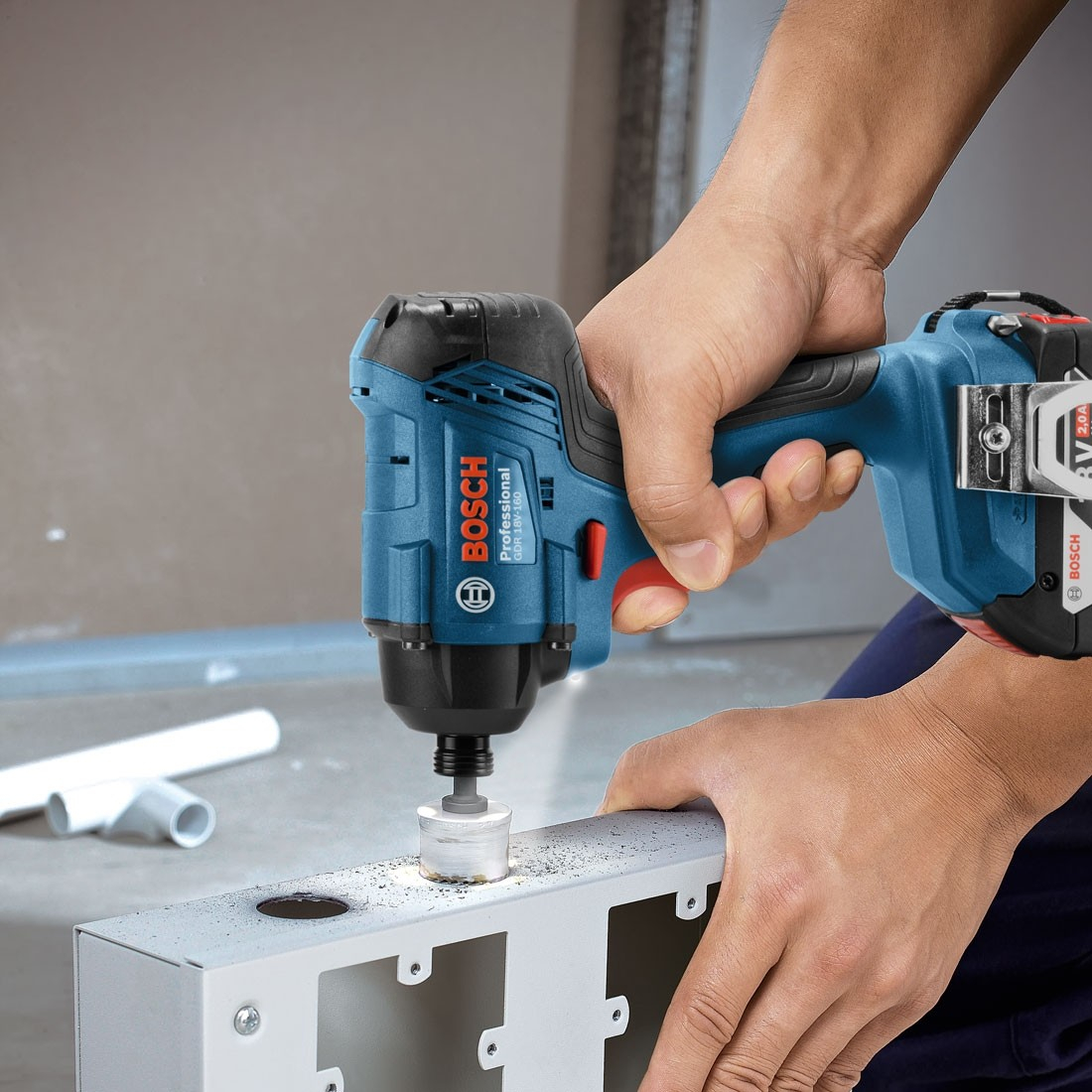 Bosch GDR18V160NCG Body Only 18V Dynamic Series Impact Driver in L-BOXX