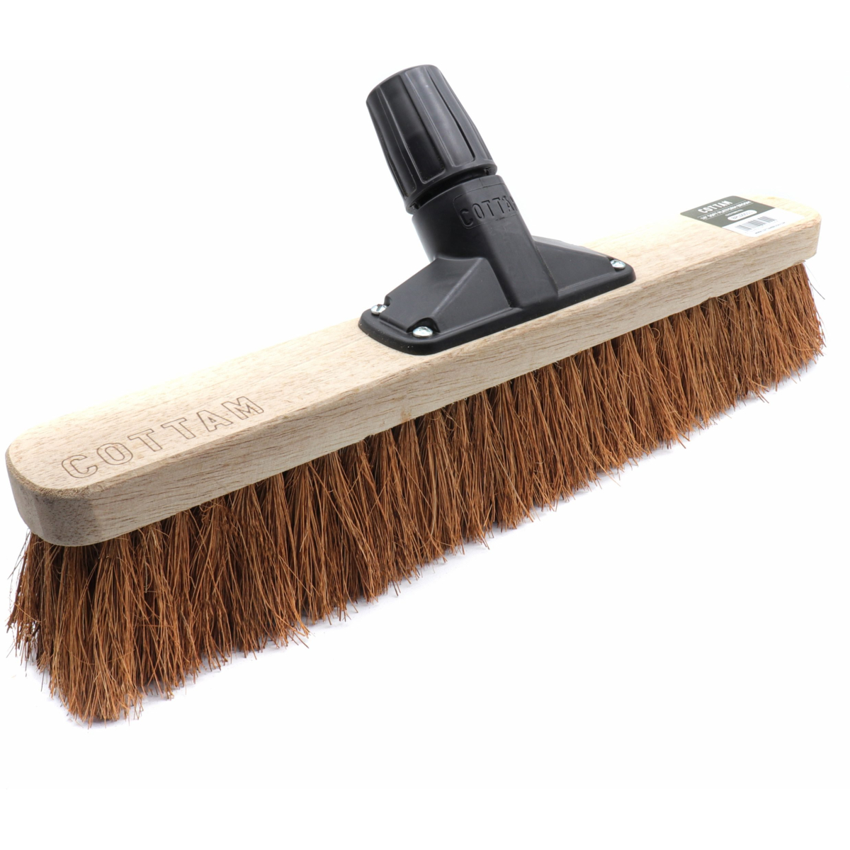 Cottam BPL00011 Rapid Lock Twist and Lock 18" Soft Bristle Coco Sweeping Broom Head