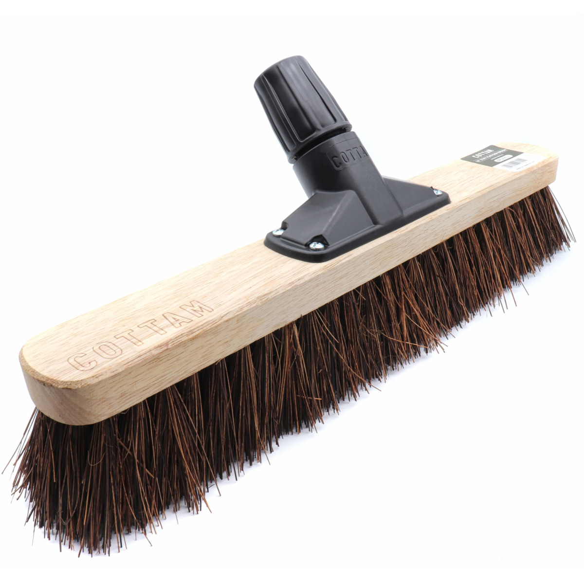 Cottam BPL00012 Rapid Lock Twist and Lock 18" Stiff Bristle Bassine Sweeping Broom Head