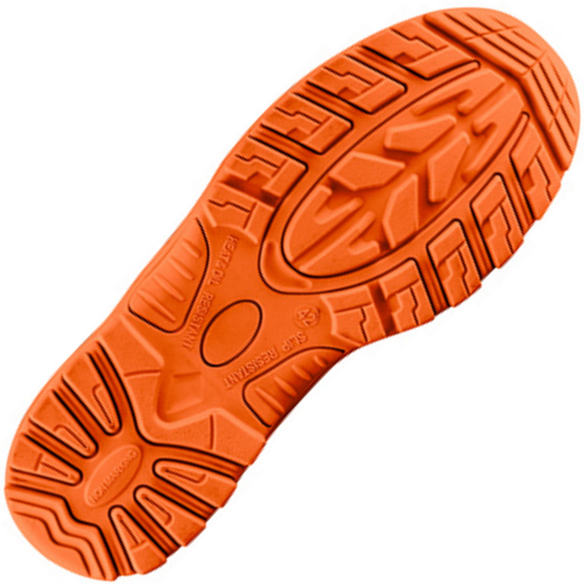 Buckbootz BVIZ1 Buckz Viz Black Leather/Hi-Viz Cordura S3 Non Metallic Lace/Zipper Safety Boot - Orange/Black - UK11