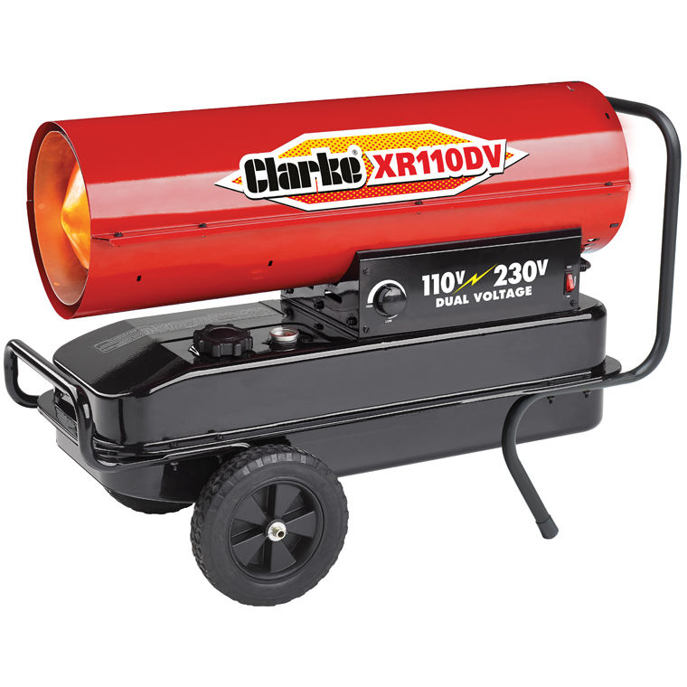 Clarke 6931023 XR110DV 29.3kW Diesel / Paraffin Dual Voltage Industrial Space Heater 110V/230V