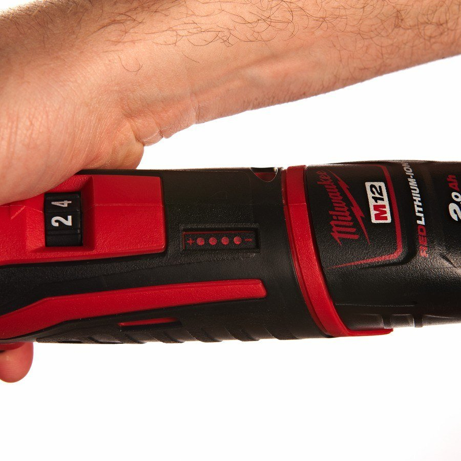 Milwaukee C12RAD-202B 12V Cordless Angle Drill with 2x 2.0Ah Batteries