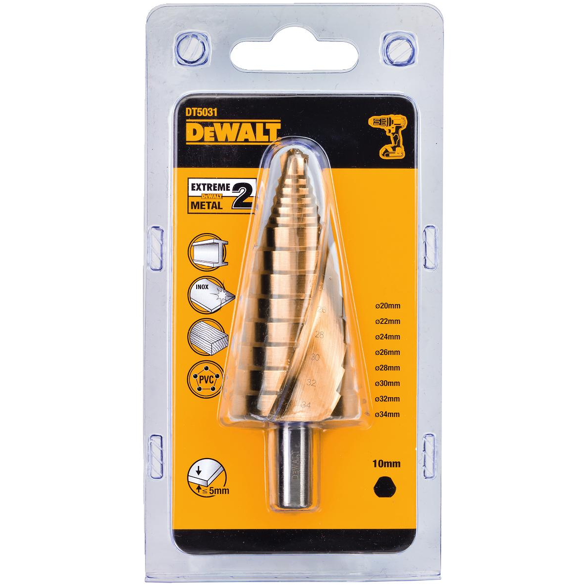 DeWalt DT5031-QZ  Impact Rated Step Bit 20-34mm
