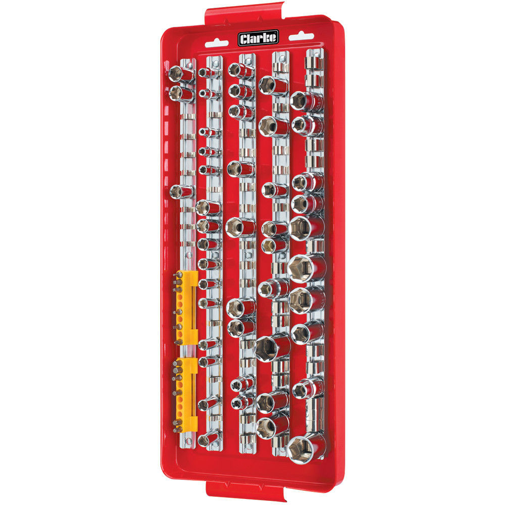Clarke 1801646 CHT646 110 Piece Socket Rail Tray