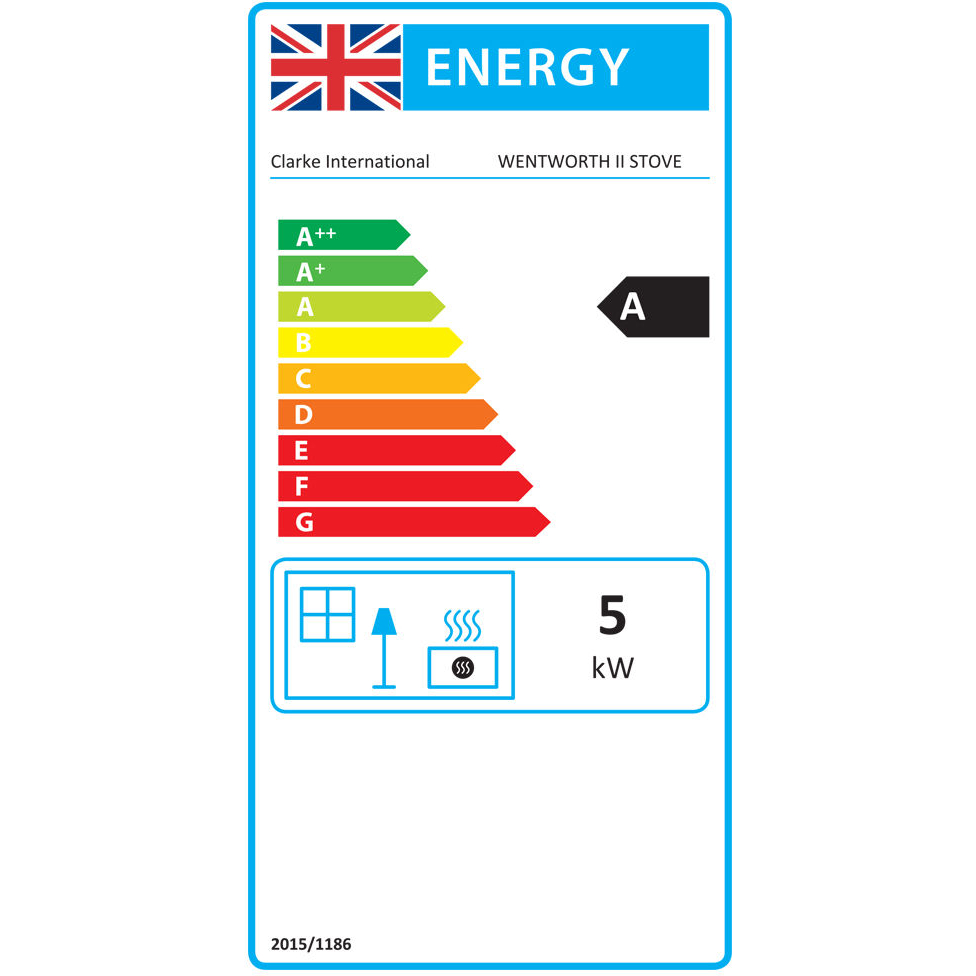 Clarke 6910132 Wentworth II 5kW Eco-Design Ready Cast Iron Multi Fuel Stove