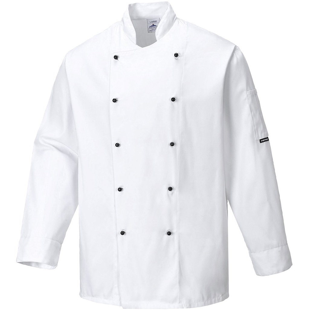 Portwest C834 (White) Chefswear Somerset Chefs Jacket - White
