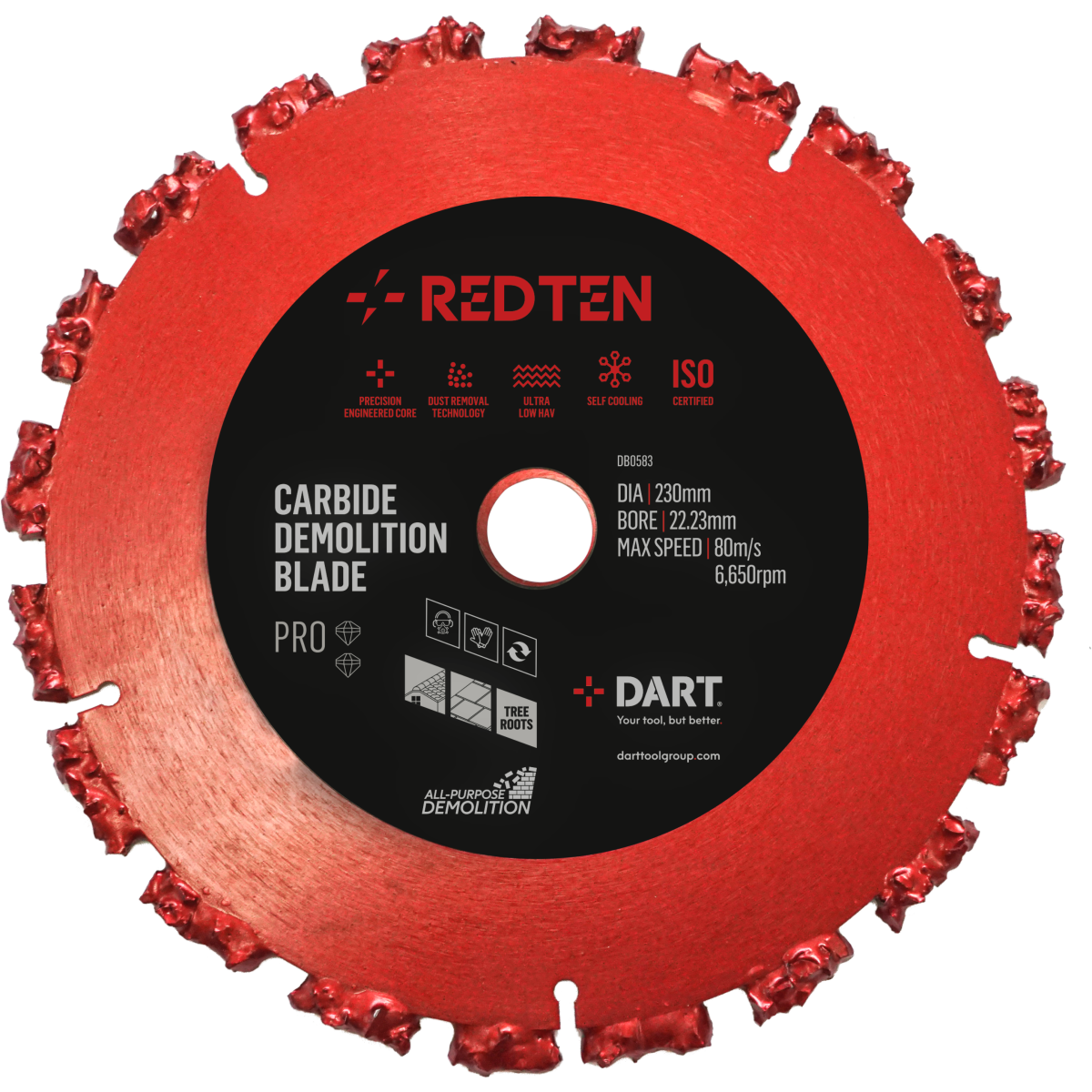 Dart DB0583 230mm x 22.23mm Carbide Demolition Blade