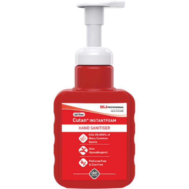 SC Johnson SFS400HOP Cutan® InstantFOAM™ OPTIDOSE Alcohol-Based Foam Hand Sanitiser ( Pack x 12 400ml Pump Bottles )