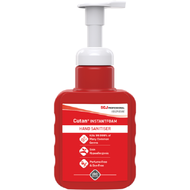 SCJohnson CFS400P Cutan® InstantFOAM Alcohol-Based Foam Hand Sanitiser ( Case x 12  400ml Pump Bottles )