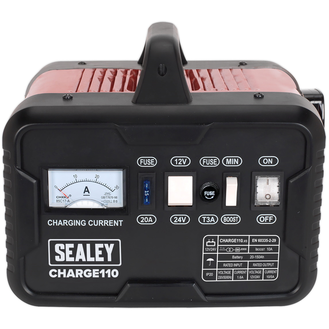 Sealey CHARGE110 Battery Charger 14Amp 12/24V 230V
