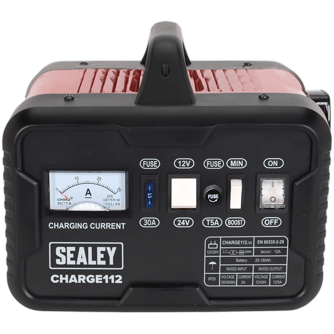 Sealey CHARGE112 Battery Charger 16Amp 12/24V 230V