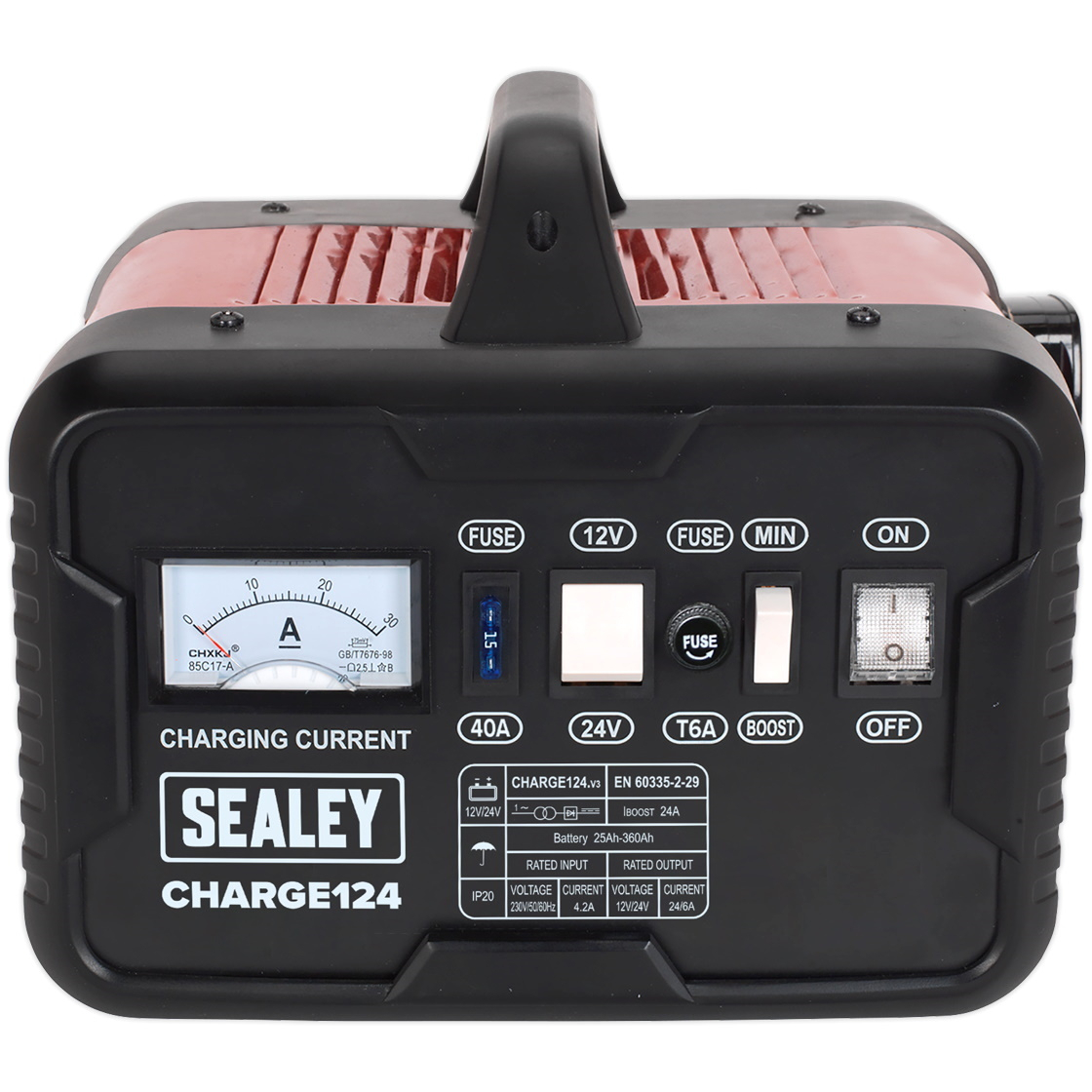 Sealey CHARGE124 Battery Charger 28Amp 12/24V 230V