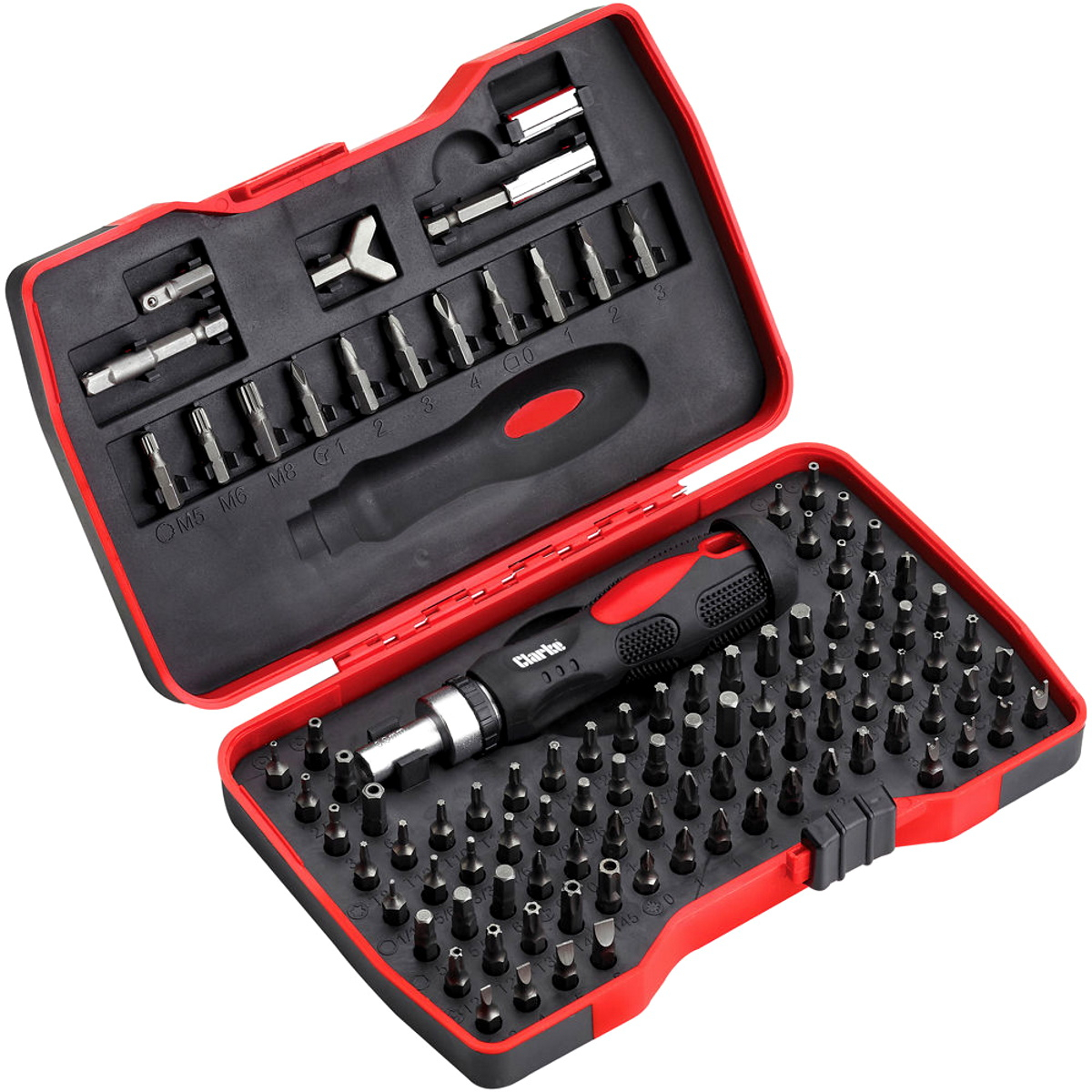 Clarke 1801882 CHT882 101 Piece Ratchet Driver and Bit Set 