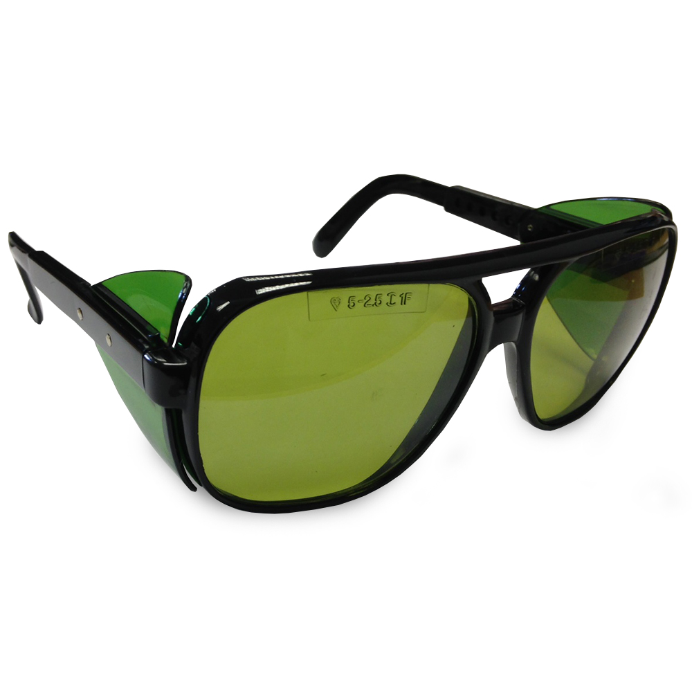 JSP Iles D-4GN-BLACK Pioneer Green Tinted Lens Black Frame Safety Spectacle