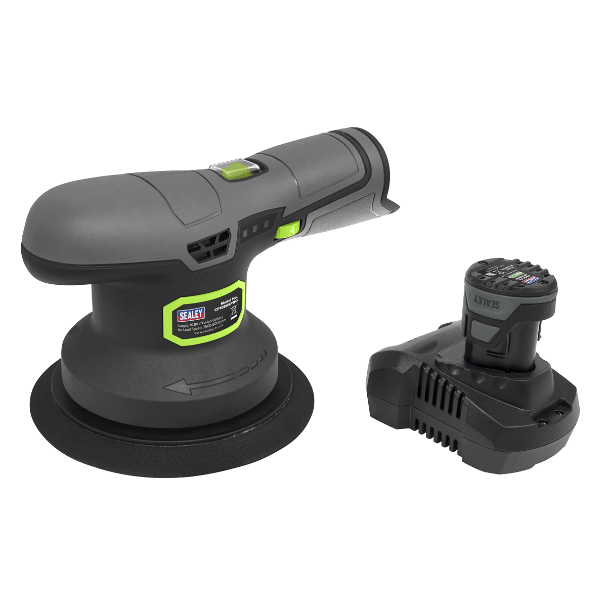 Sealey CP108VSP Dual Action Sander/Polisher Kit 10.8V 2Ah SV10.8 Series &oslash;150mm