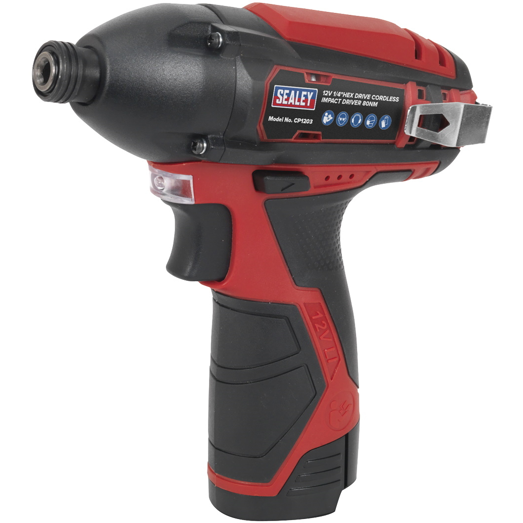 Sealey CP1203 Body Only Impact Driver 12V 1/4"Hex Drive 80Nm -