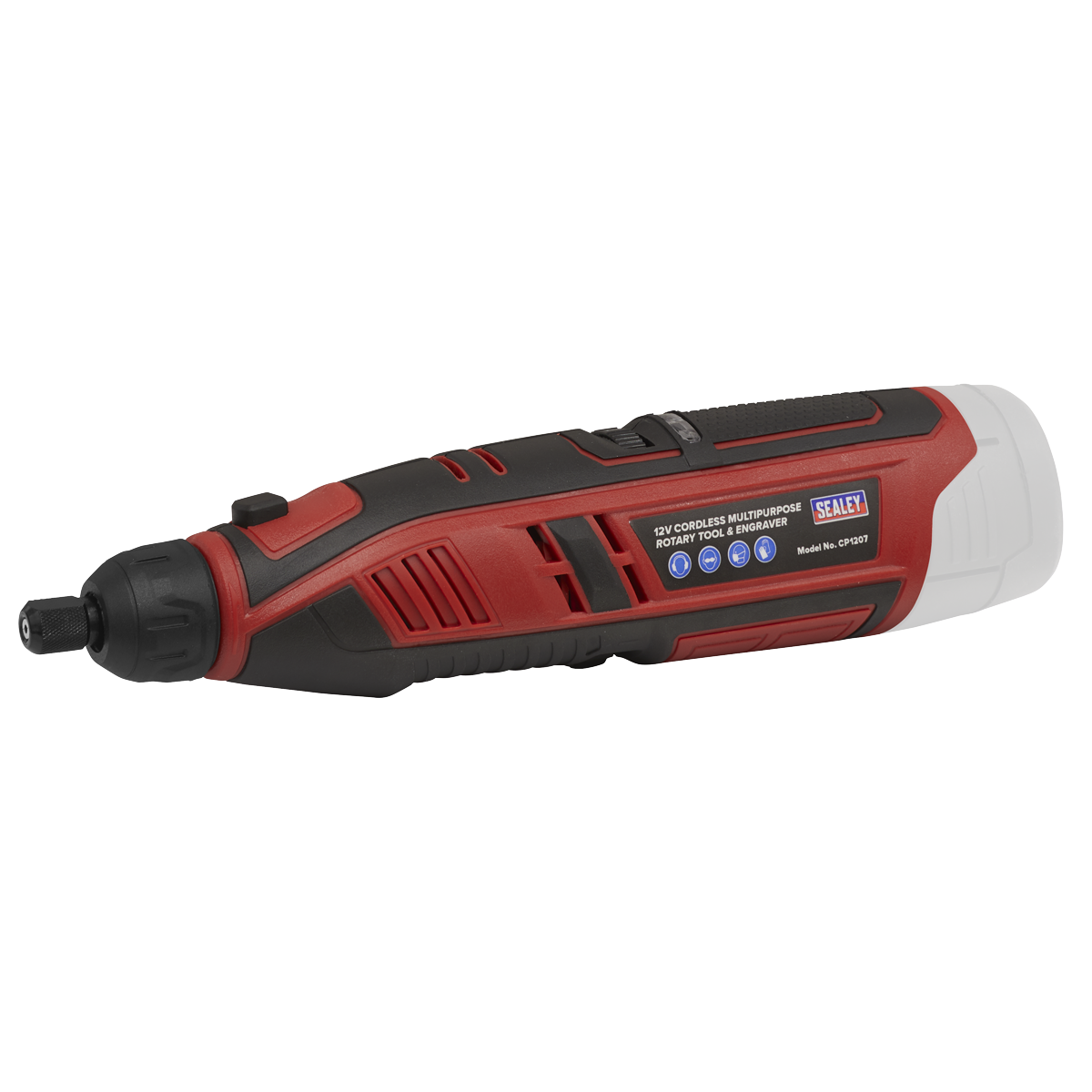 Sealey CP1207 Cordless Multipurpose Rotary Tool & Engraver Kit 49pc 12V Lithium-ion - Body Only