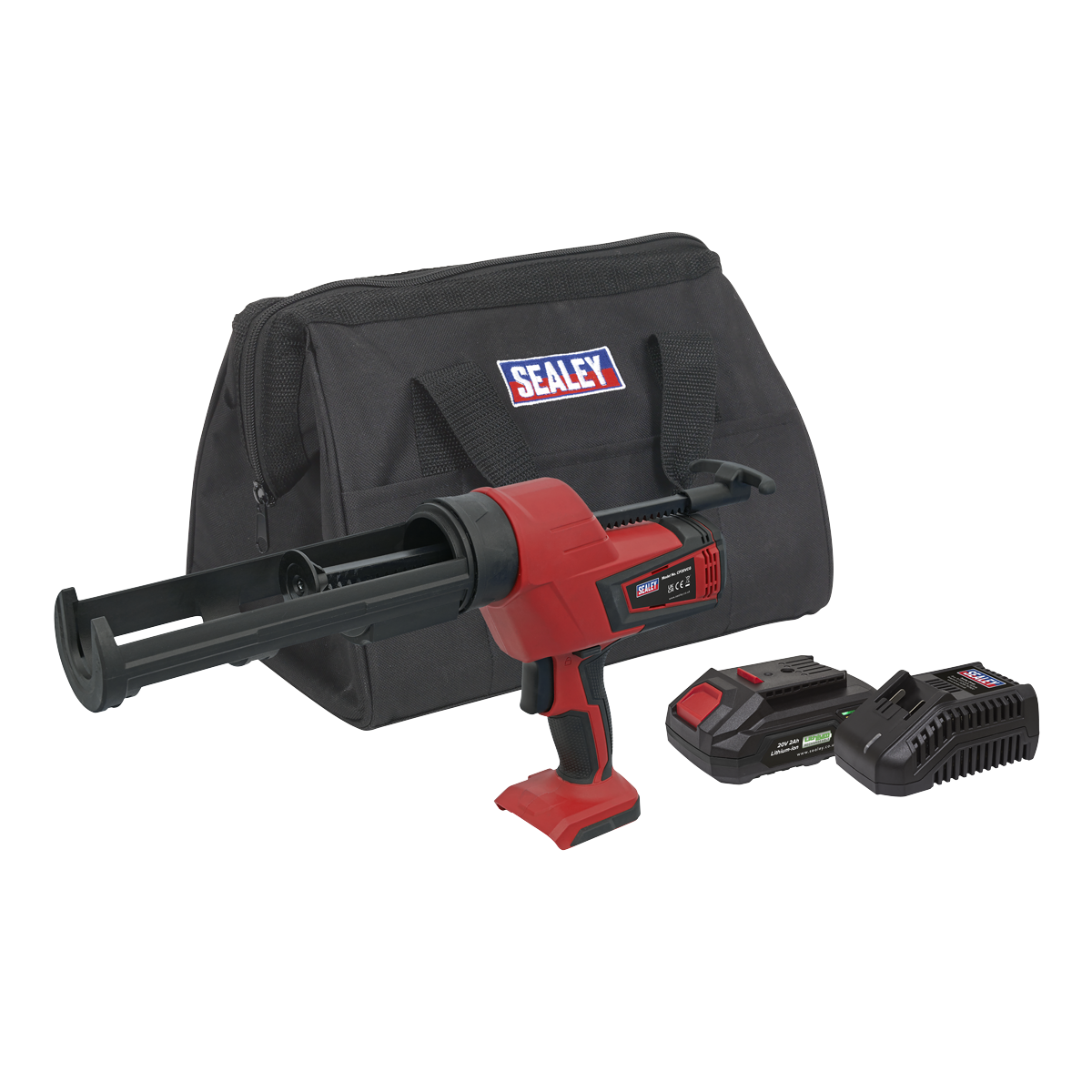 Sealey CP20VCGKIT1 Cordless 20V 2Ah SV20 Series Caulking Gun Kit 310ml