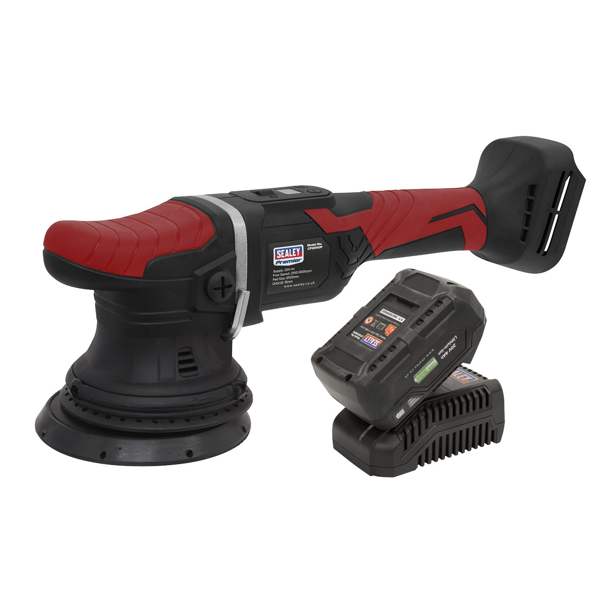 Sealey CP20VOPKIT Cordless Orbital Polisher Kit 20V &oslash;125mm