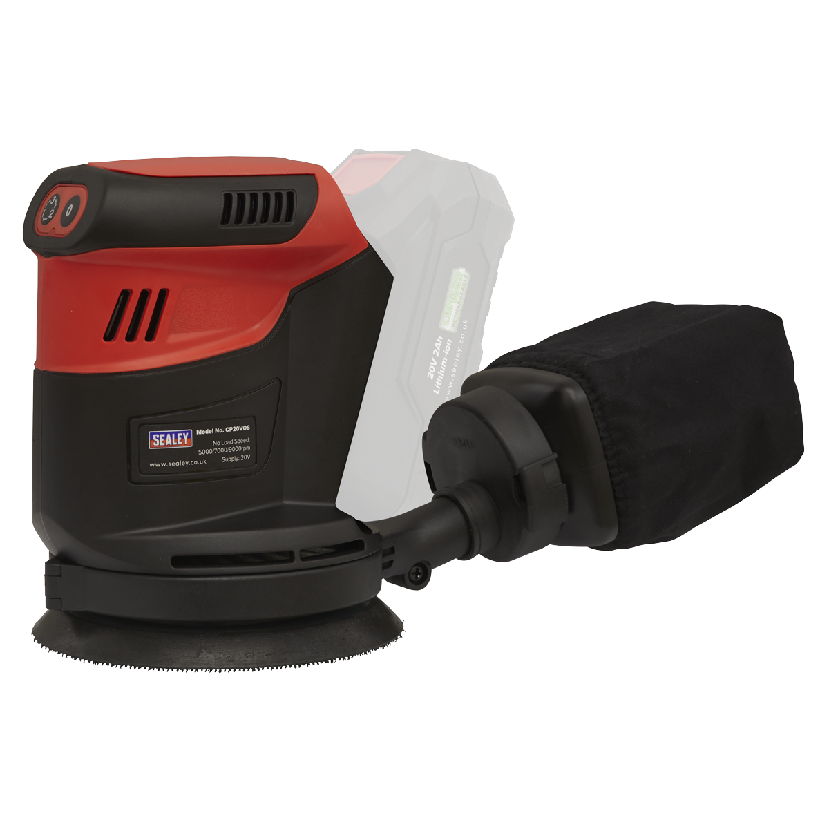 Sealey CP20VOS Orbital Palm Sander 20V &oslash;125mm - Body Only