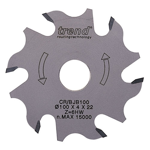 Trend CR/BJB100T CraftPro Biscuit blade 100mm diameter x 6T x 22mm thin body