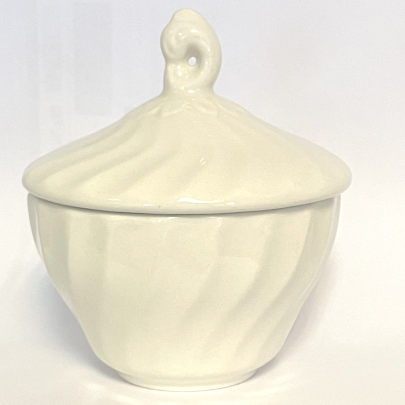 Churchill Chelsea White Fully Covered Sugar Bowl / Jam Pot CWCSGC2