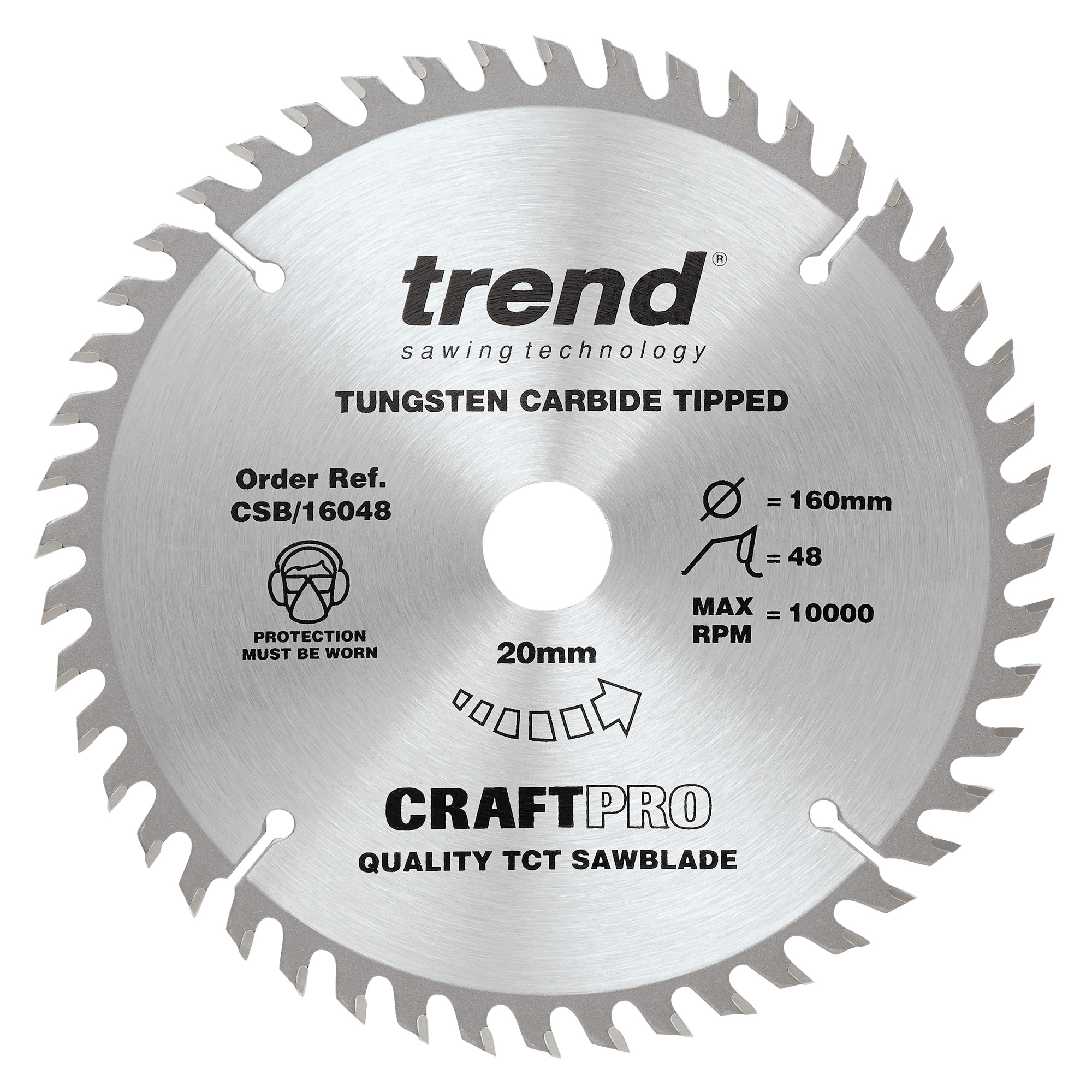 Trend CSB/16048 Craft saw blade 160mm x 48 teeth x 20mm