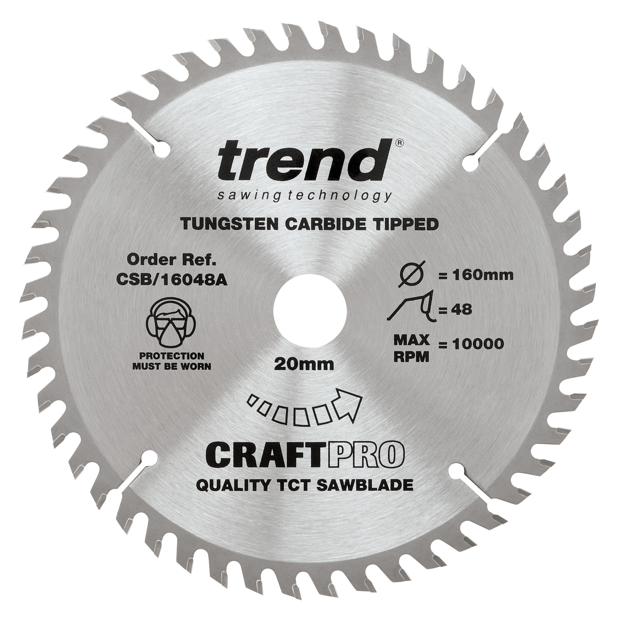Trend CSB/16048A Craft saw blade 160mm x 48T x2.2x20mm