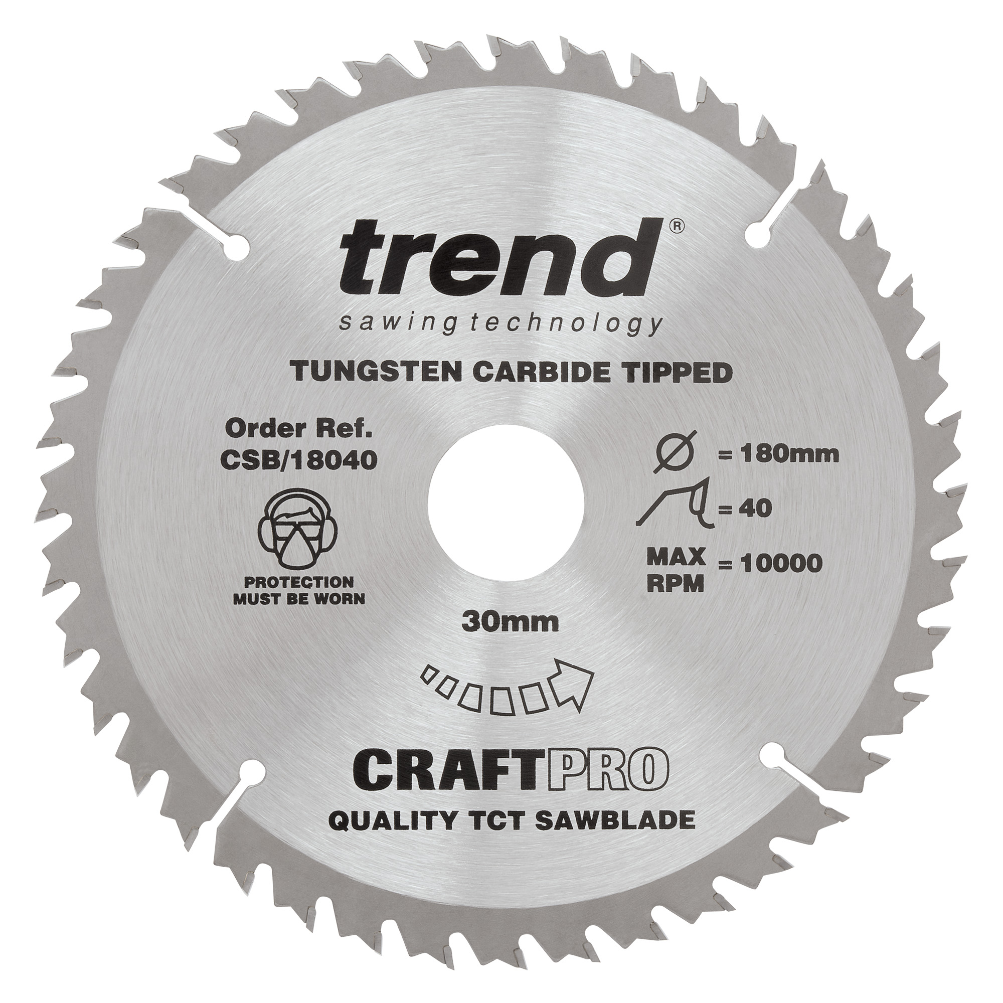 Trend CSB/18040 Craft saw blade 180mm x 40 teeth x 30mm