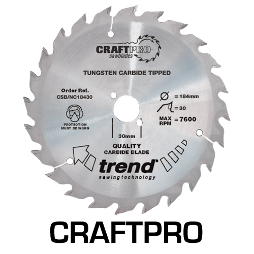 Trend CSB/NC18430A Blade TC 184 x 30 teeth x 30 nail cutting