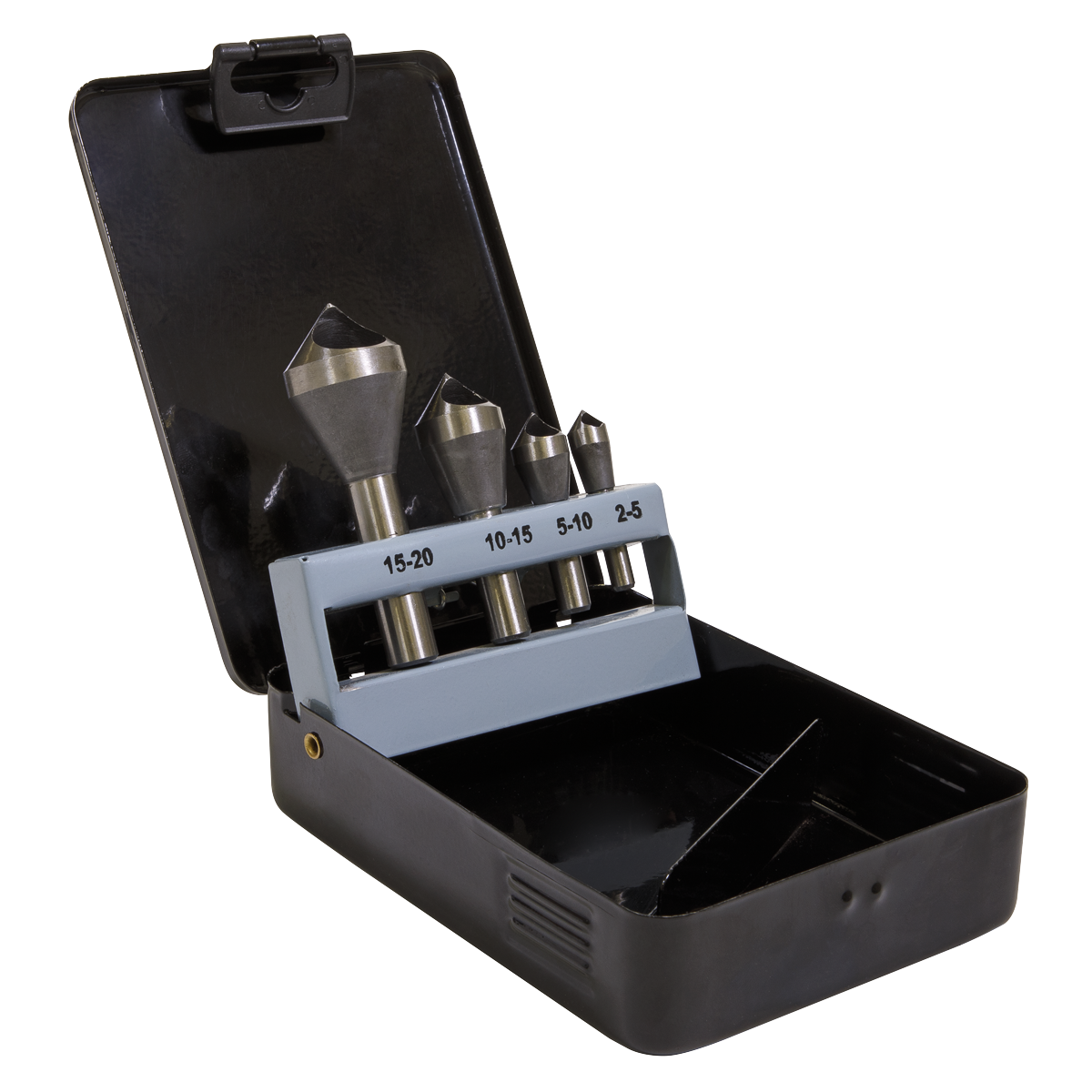Sealey CSSET4O Slotted Deburring Countersink Drill Bit Set 4pc 90