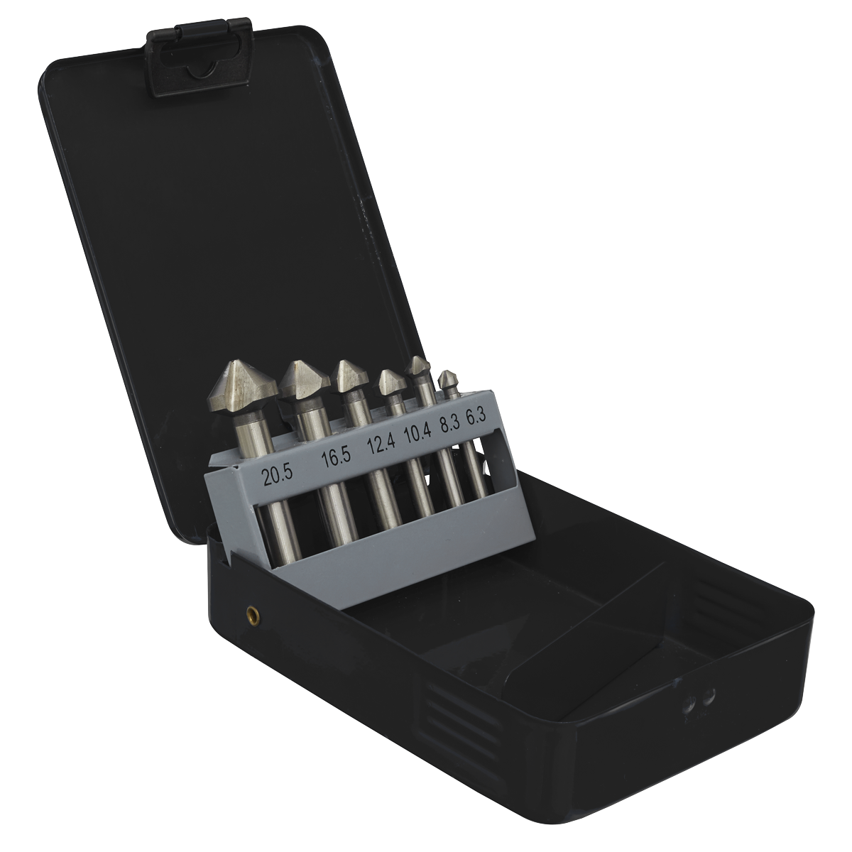 Sealey CSSET6V Countersink Bit Set 6pc - 3 x V Flutes