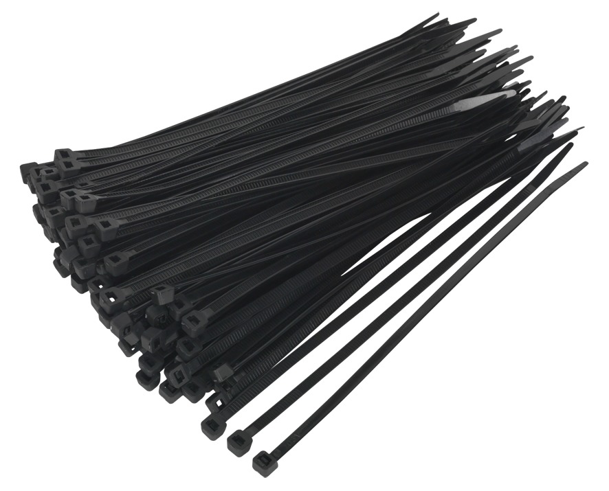 Sealey CT20048P100 Cable Ties 200 x 4.8mm Black Pack of 100