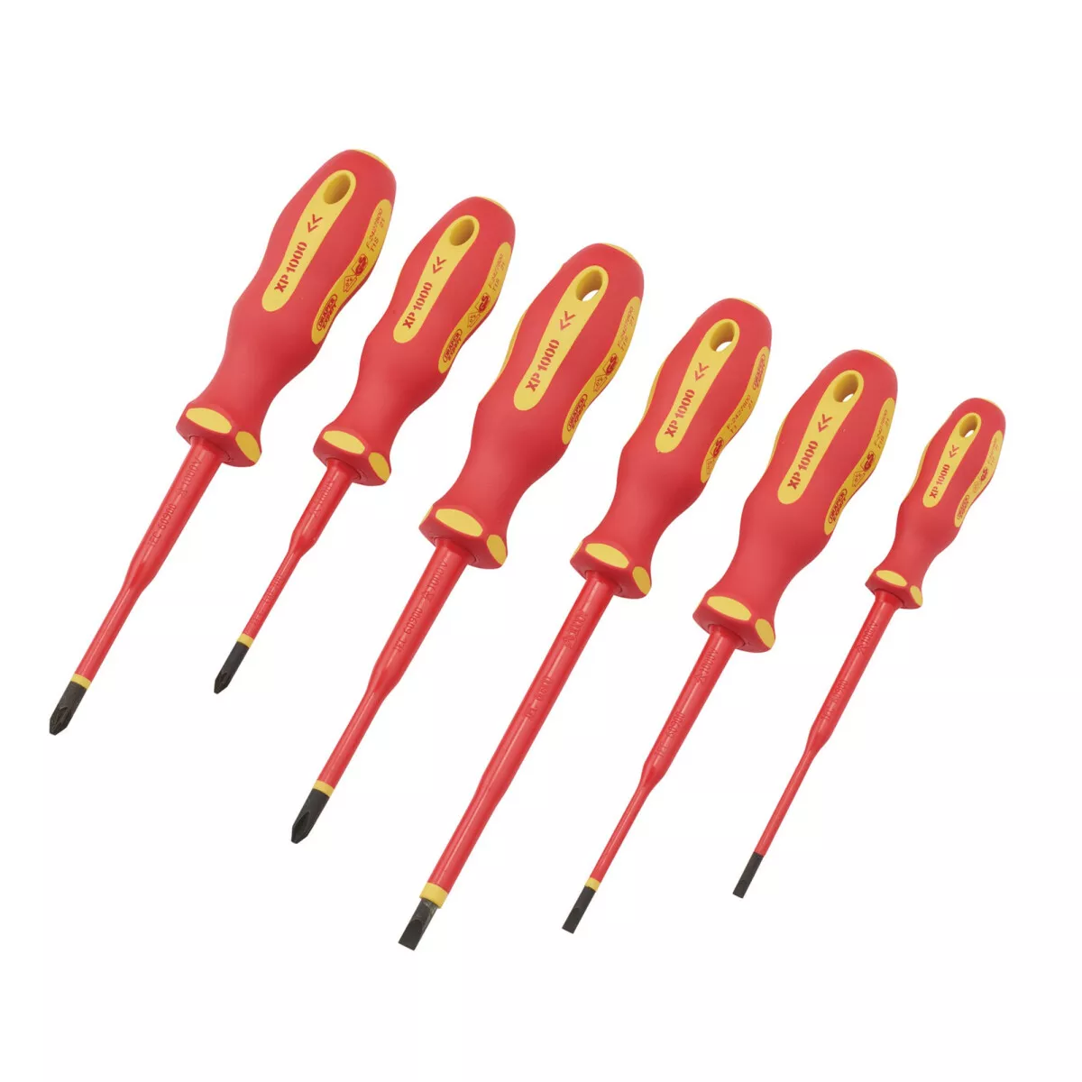 Draper 02167 965SLIM/6 Ergo Plus® Slimline VDE Approved Fully Insulated Screwdrivers (6 Piece)
