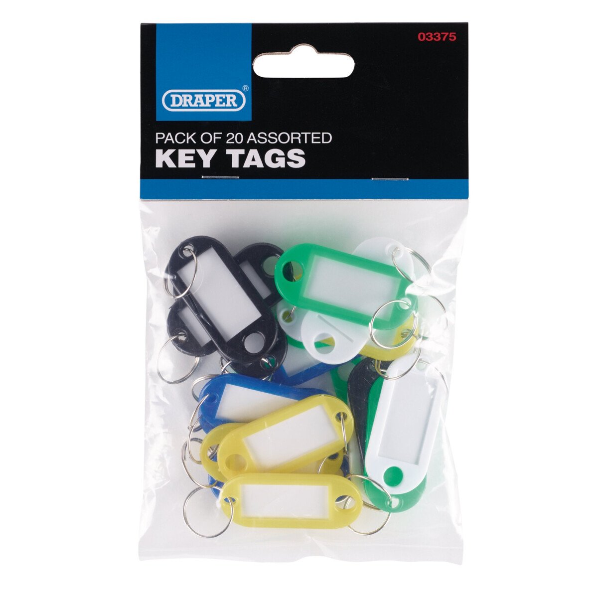 Draper 03375 KI/20 Assorted Key Tags (Pack Of 20)