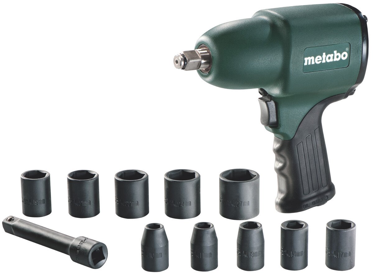 Metabo DSSW360SET 1/2" Drive Air Impact Wrench Set with Sockets